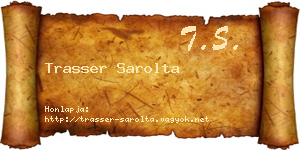 Trasser Sarolta névjegykártya